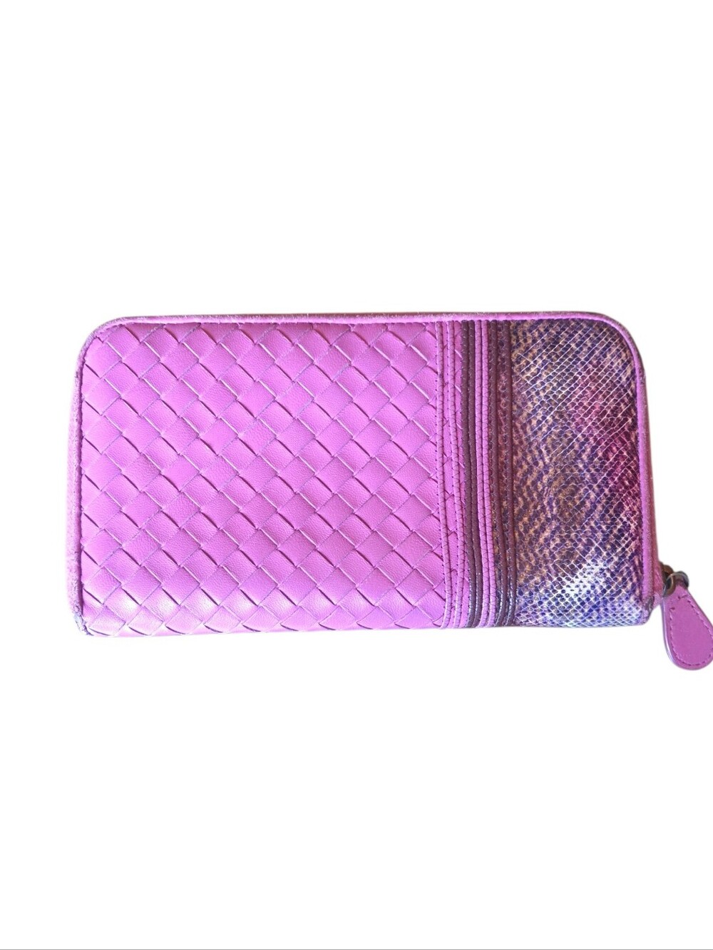 Bottega Veneta Intrecciato Zip-Around Wallet